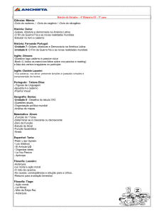 Roteiro de Estudos – 4º Bimestre/13 – 9° anos