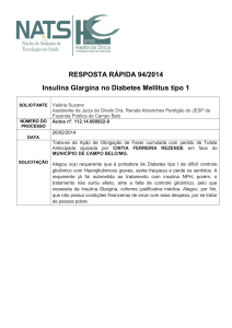 Insulina Glargina no Diabetes Mellitus tipo 1