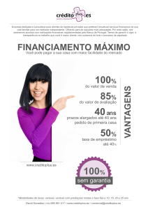 100% 50% 40 ans 85% 100% - Crédito Plus Hipoteca 100%