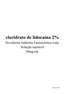 cloridrato de lidocaína 2%
