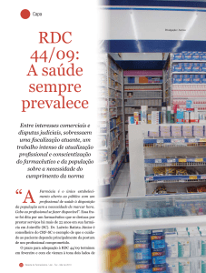 RDC 44/09: A saúde sempre prevalece - CRF-SP