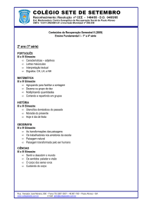 Conteudos de recuperaçao semestral II 1 a 4 serie 2009