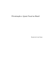Privatização e Ajuste Fiscal no Brasil