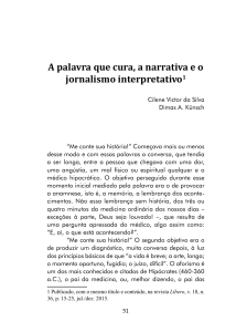 A palavra que cura, a narrativa e o jornalismo interpretativo