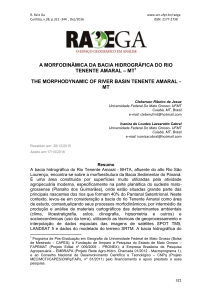 A MORFODINÂMICA DA BACIA HIDROGRÁFICA DO RIO