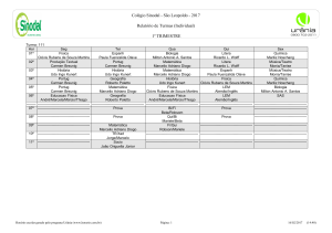 1ª série - Colégio Sinodal