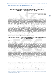 NOTAS PRELIMINARES DE GEOMORFOLOGIA URBANA