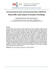 Road traffic noise impact on facades of buildings