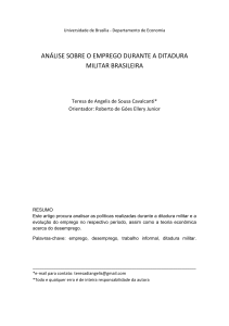 análise sobre o emprego durante a ditadura militar brasileira