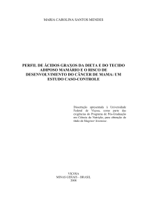 perfil de ácidos graxos da dieta e do tecido adiposo