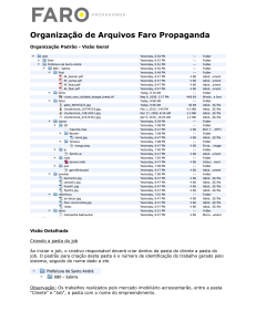 Organização de Arquivos Faro Propaganda