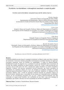 Território e territorialismo: a abrangência conceitual e a noção de