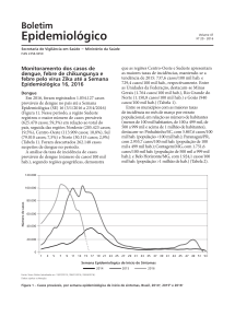 Boletim Epidemiológico - Dengue Chikungunya Zika