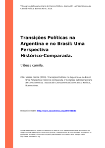 Transições Políticas na Argentina e no Brasil