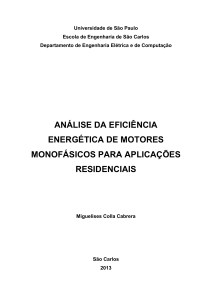 análise da eficiência energética de motores monofásicos para