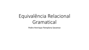 Equivalência Relacional Gramatical