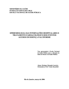 epidemiologia das internações hospitalares e - Arca
