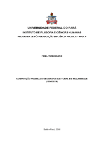 competição politica e geografia eleitoral em moçambique (1994