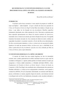 Que democracia? O conceito de democracia à luz do