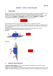 Aula 06_Atrito e Plano Inclinado