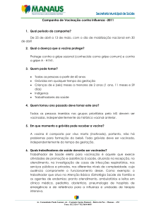 Campanha de Vacinação contra Influenza -2011