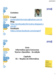 Contatos: E-mail:  Blog: http