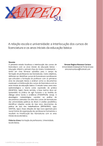 A relação escola e universidade: a interlocução dos