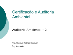 Certificação e Auditoria Ambiental