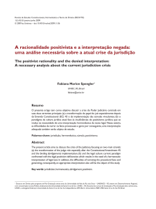 A racionalidade positivista e a interpretação negada: uma análise