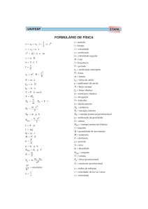 formulário de física