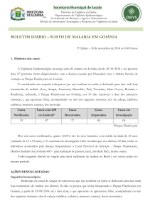 Informe Malária - Secretaria Municipal de Saúde - Goiânia-Go