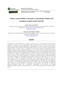 Tempo e sensitividade - Grupo de Pesquisa Geografia Humanista