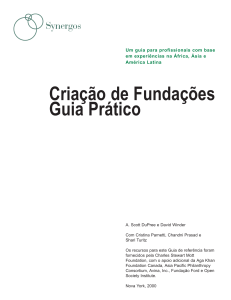 Criação de FundaçõesGuia Prático - Um guia