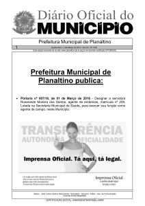 Prefeitura Municipal de Planaltino publica