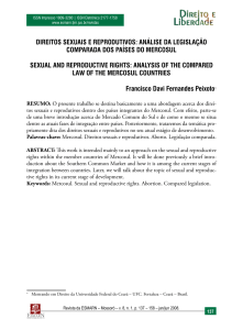 Direitos sexUais e reProDUtivos: anÁLise Da LeGisLaÇÃo