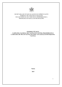 Informe Técnico Campanha Nacional Vacinação contra Poliomielite