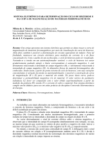 sistema eletrônico para determinação do ciclo de histerese e da