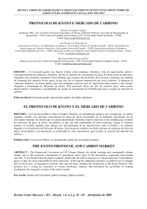 PROTOCOLO DE KYOTO E MERCADO DE CARBONO EL