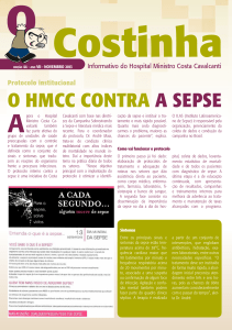 O HMCC COntra a SepSe - Hospital Ministro Costa Cavalcanti