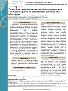 Tuberculose peritoneal em paciente imunocompetente e sem