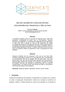 método geométrico para encontrar circunferências tangentes a três