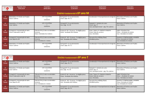 Ensino Fundamental II 6º ano M Ensino Fundamental II 6º ano T