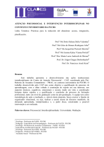 ATENÇÃO PSICOSSOCIAL E INTERVENÇÃO INTERDISCIPLINAR