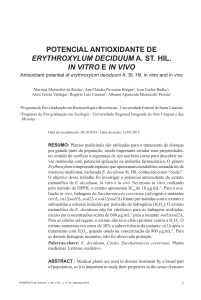 potencial antioxidante de erythroxylum deciduum a