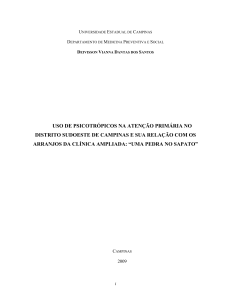 uso de psicotrópicos na atenção primária no distrito