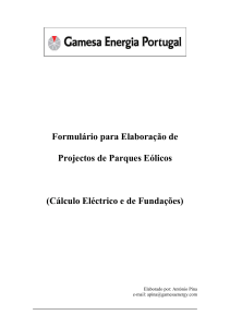 Formulário (Projectos de Parques Eólicos)