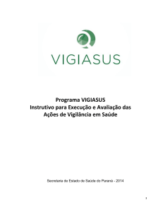 Programa VIGIASUS Instrutivo para Execução e