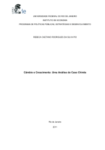 Câmbio e crescimento: uma análise do caso chinês