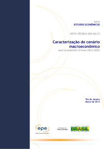 Caracterização do Cenário Macroeconômico – 10 anos