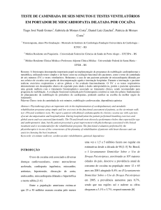 teste de caminhada de seis minutos e testes ventilatórios em